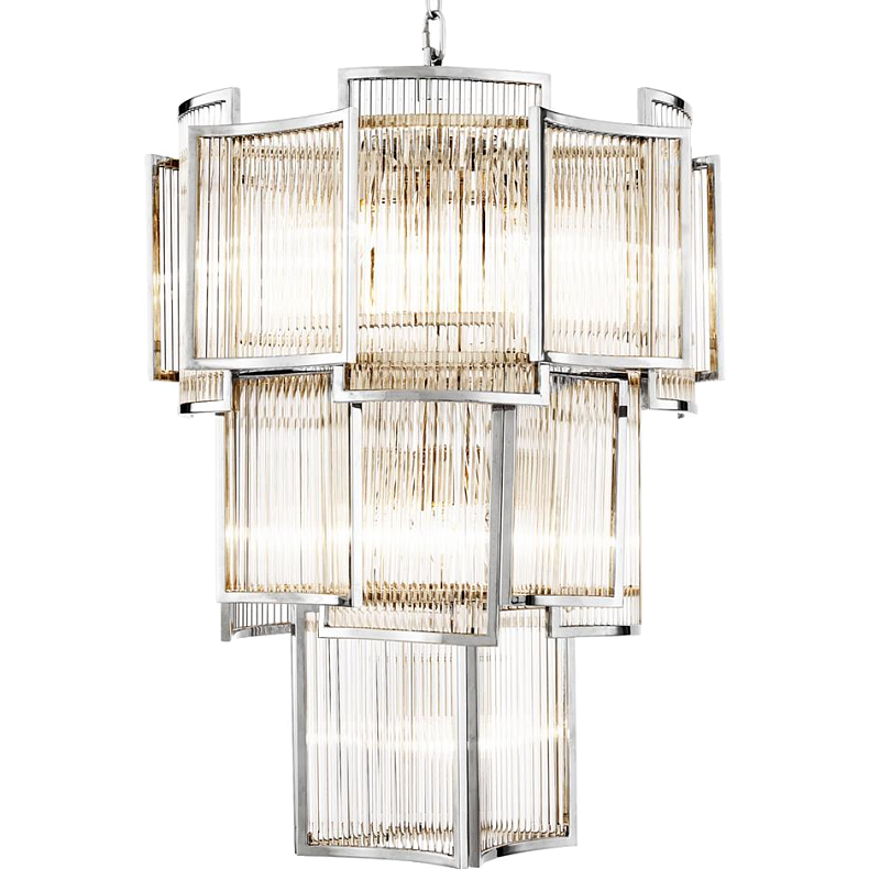 Люстра Chandelier Jet Set Nickel Никель Прозрачный (Transparent) Люстра Chandelier Jet Set Nickel Никель Прозрачный (Transparent) в Саратове | Loft Concept