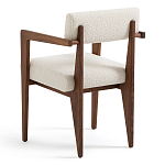 Кресло обеденное Alcove White Boucle из массива ореха варинант исполнения - 4 | Loft Concept в Саратове