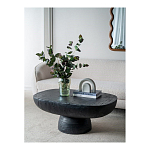 Столик кофейный черного цвета с овальной столешницей и круглым основанием Black Dalmen Table варинант исполнения - 8 | Loft Concept в Саратове