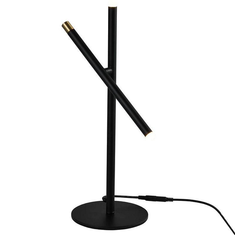 Настольная лампа светодиодная черная Black Light Ray Белый Черный Настольная лампа светодиодная черная Black Light Ray Белый Черный в Саратове | Loft Concept