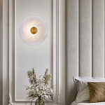 Бра светодиодный с мраморным рассеивателем латунь варинант исполнения - 3 | Loft Concept в Саратове