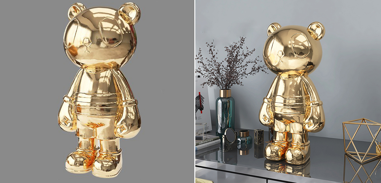 Аксессуар для интерьера Золотая Панда Kanye Bear Takashi Murakami Аксессуар для интерьера Золотая Панда Kanye Bear Takashi Murakami - Loft-Concept в Саратове