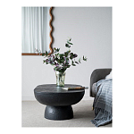 Столик кофейный черного цвета с овальной столешницей и круглым основанием Black Dalmen Table варинант исполнения - 10 | Loft Concept в Саратове