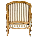 Кресло в полоску в стиле прованс Yvon French Seating Armchair варинант исполнения - 4 | Loft Concept в Саратове