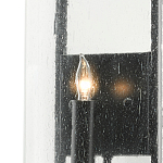 Бра с плафоном из прозрачного стекла на черном каркасе Glass Ball with Seeds варинант исполнения - 1 | Loft Concept в Саратове