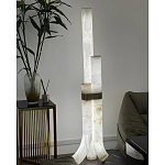 Торшер геометрический с тремя мраморными плафонами Marble Tripod варинант исполнения - 7 | Loft Concept в Саратове