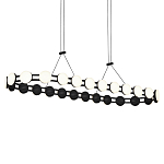 Люстра овальная с круглыми светодиодными источниками света Maxine Light варинант исполнения - 8 | Loft Concept в Саратове