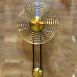 Бра с круглым рифленым плафоном янтарного цвета Savio Glass Disc Light варинант исполнения - 2 | Loft Concept в Саратове