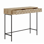 Консоль напольная деревянная с выдвижным ящиком с резным орнаментом HEATON CONSOLE OAK варинант исполнения - 1 | Loft Concept в Саратове