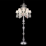 Торшер с 12-ю белыми текстильными абажурами и хрустальными подвесками Lustre Reverie варинант исполнения - 2 | Loft Concept в Саратове