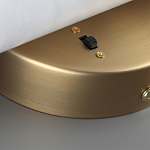 Бра с цилиндрическим плафоном из белого алебастра на круглом основании Латунь Cryptocrystalline Stone варинант исполнения - 3 | Loft Concept в Саратове