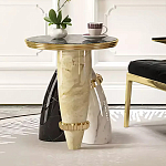 Дизайнерский журнальный стол круглый на 3-х фигурных ножках Cuzadit варинант исполнения - 2 | Loft Concept в Саратове