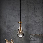 Подвесной светильник в форме капли с прозрачным стеклянным плафоном Dribble варинант исполнения - 1 | Loft Concept в Саратове