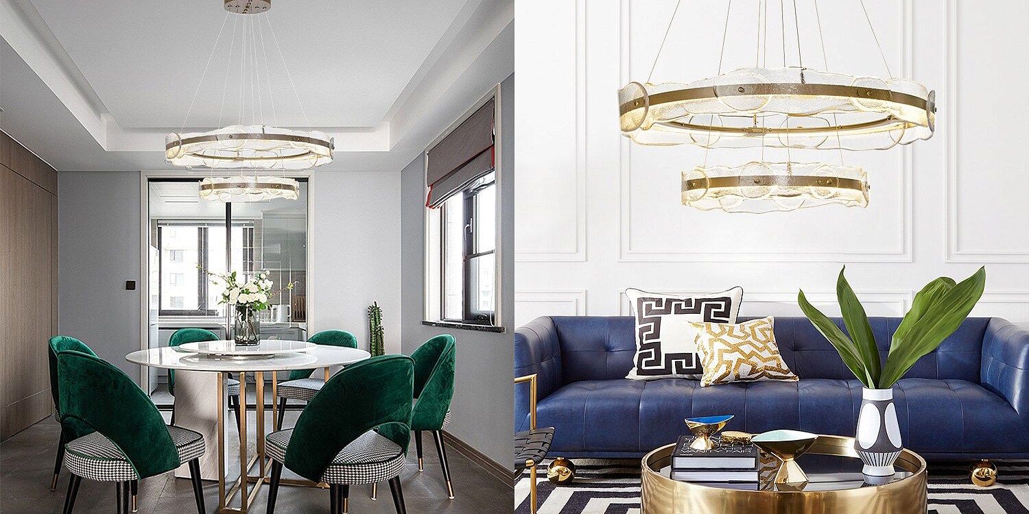 Люстра golden 2 RING horizontal chandelier Люстра golden 2 RING horizontal chandelier - Loft-Concept в Саратове