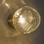 Бра с круглым плафоном из прозрачного стекла с пузырьками воздуха Effervia  варинант исполнения - 11 | Loft Concept в Саратове