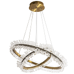 Люстра два кольца с хрустальным декором Rowan Crystal Ring Horizontal Brass Chandelier варинант исполнения - 2 | Loft Concept в Саратове