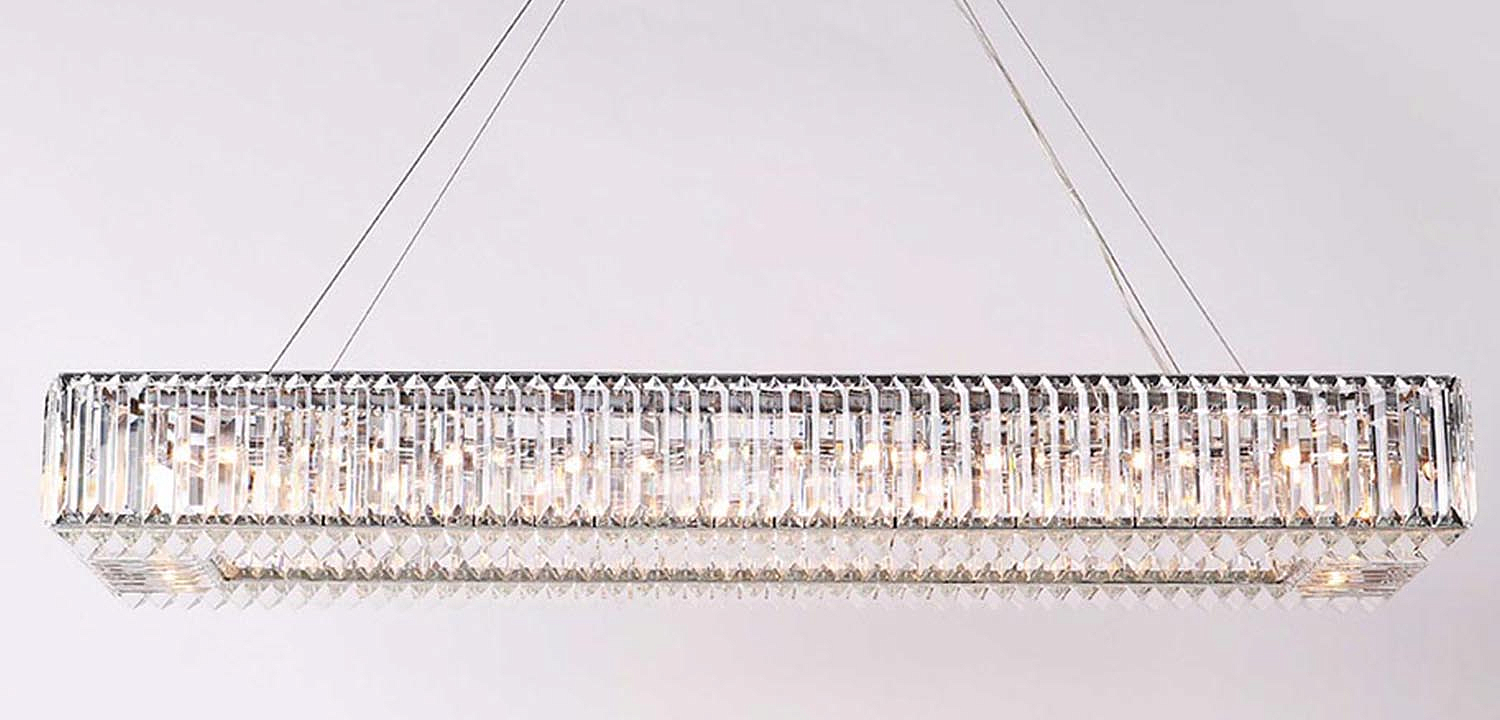 Люстра Darleen Crystal Nickel Rectangular Chandelier Люстра Darleen Crystal Nickel Rectangular Chandelier - Loft-Concept в Саратове