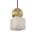 Подвесной светильник с квадратным мраморным плафоном Marble square варинант исполнения - 3 | Loft Concept в Саратове