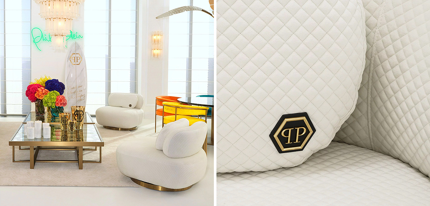 Кресло Philipp Plein Chair Signature White Кресло Philipp Plein Chair Signature White - Loft-Concept в Саратове