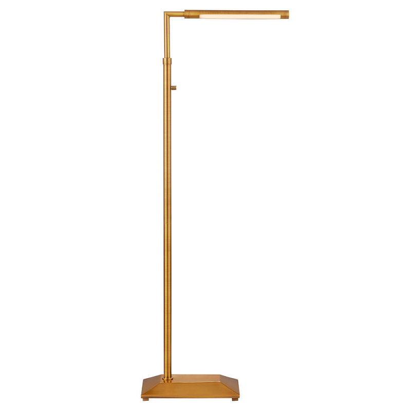 Торшер светодиодный поворотный Agile Floor Lamp  Темная бронза Латунь Античная полированная в Саратове | Loft Concept 