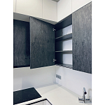 Угловой кухонный гарнитур Жемчужный белый Серый Clarke Kitchen Set White Grey варинант исполнения - 11 | Loft Concept в Саратове