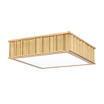 Потолочный светильник квадратный с гофрированным латунным абажуром Millennium варинант исполнения - 1 | Loft Concept в Саратове