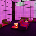 Дизайнерский кофейный стол на круглых ножках Poltronova T02 Pink Coffee Table варинант исполнения - 7 | Loft Concept в Саратове