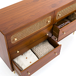 Комод с 6-ю ящиками с декором из ротанга Degarmo Chest of Drawers варинант исполнения - 3 | Loft Concept в Саратове