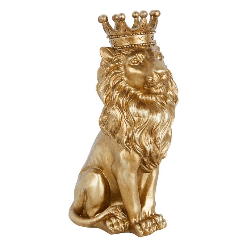 Статуэтка лев с детализированной гривой и изящной короной Lion Crown Золотой Статуэтка лев с детализированной гривой и изящной короной Lion Crown Золотой в Саратове | Loft Concept