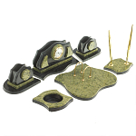 Настольный письменный набор из змеевика из 7-ми элементов Successful Leader варинант исполнения - 2 | Loft Concept в Саратове