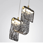 Подвесной светильник волнистой формы из фактурного стекла Wave варинант исполнения - 10 | Loft Concept в Саратове