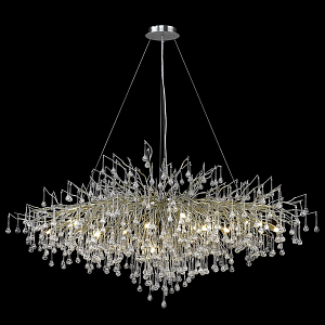 Большая дизайнерская люстра Freezing Rain Никель