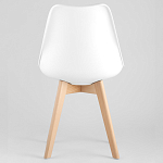 Стул с основой из пластика и мягким сиденьем Arvika White варинант исполнения - 5 | Loft Concept в Саратове