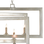 Люстра серебряная из пересекающихся прямоугольных элементов Intersecting Rectangles варинант исполнения - 1 | Loft Concept в Саратове