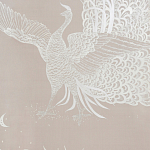 Обои ручная роспись в стиле Арт-деко Whistler Peacocks Special Colourway on Almost Mauve dyed silk варинант исполнения - 2 | Loft Concept в Саратове