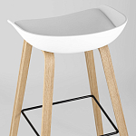 Барный стул на ножках из натурального дерева Boras White варинант исполнения - 6 | Loft Concept в Саратове