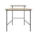 Стол письменный овальной формы с полкой LOUB WORKING TABLE BLACK OAK варинант исполнения - 1 | Loft Concept в Саратове