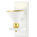 Бра с бело-золотыми плафоном в форме конуса Light Source варинант исполнения - 4 | Loft Concept в Саратове