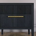 Прикроватная Тумбочка Primo с двумя ящиками Черный дуб варинант исполнения - 2 | Loft Concept в Саратове