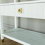 Стеллаж Elsa Dreams White со стеклянными полками и ящиком варинант исполнения - 5 | Loft Concept в Саратове