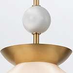 Подвесной светильник латунного цвета с конусовидным белым плафоном Quintiesse варинант исполнения - 4 | Loft Concept в Саратове