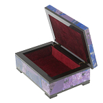 Шкатулка из натурального камня лазурит и чароит Stone Casket варинант исполнения - 3 | Loft Concept в Саратове