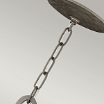 Люстра подвесная с широким белым текстильным абажуром и вертикальными декоративными элементами Hinkley варинант исполнения - 7 | Loft Concept в Саратове