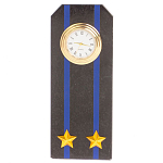 Часы погон подарочные настольные Авиация ВМФ из натурального камня Змеевик Military Clock варинант исполнения - 16 | Loft Concept в Саратове