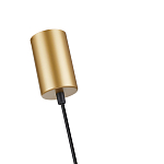 Подвесной светильник с сетчатым металлическим плафоном цилиндрической формы золотой Metal Mesh варинант исполнения - 5 | Loft Concept в Саратове