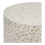 Приставной столик с рисунком из раковин устриц Bone Inlay варинант исполнения - 3 | Loft Concept в Саратове