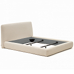 Кровать со съемным бежевым чехлом из ткани букле White Boucle Collection варинант исполнения - 1 | Loft Concept в Саратове