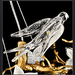 Люстра в виде золотой ветки с цветами и птичками Marvelous Garden варинант исполнения - 10 | Loft Concept в Саратове