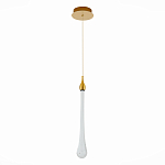 Подвесной светильник с плафоном в форме капли на золотистом каркасе Raindrop варинант исполнения - 3 | Loft Concept в Саратове