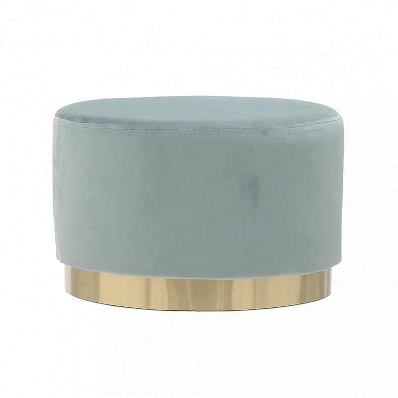 Пуф Golden Belt Turquoise Pastel Бирюзовый Золотой в Саратове | Loft Concept 